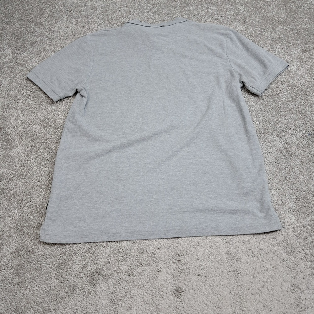 Quiksilver Mens Grey Short Sleeve Pique Polo Shirt Logo Large 8161 - Picture 5 of 8